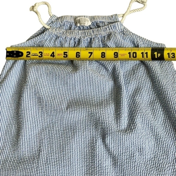 H&M Girls Bundle Eyelet Flared Skirt / Seersucker Blue White Sundress Sz 6-8 yo - Picture 16 of 16